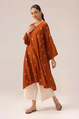 Image of ANNI DESIGNER Viscose Blend Kurta for Women | Kurti Set Woman | Kurta with Palazzo | A Line Printed Co Ord Outfit | Cord Ethnic Suit | Indian Office Party Traditional Clothing Fashion Premium Look