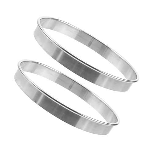 FUNNETOYU 2 Stück Pizza -Accessoires Pizza -Herstellung von Werkzeugen Kuchenbedarf aus Metall Anneaux Patisserie Silver