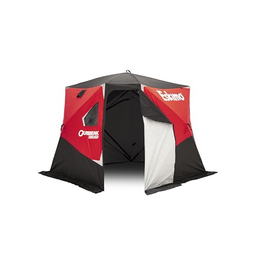 Eskimo Outbreak™ 350XD, Pop-Up Portable Shelter, Red/Black, 3-4 Person, 40350 , 126' x 126'