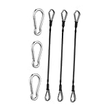 WOONEKY 3 Piezas Cable de Extensión para Gimnasio Accesorio de Fitness para Máquina de Poleas Resistente para Tricep y Extensiones para Entrenamientos Casa y Gimnasio