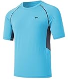 【Bequem】Dieser Herren Kurzarm schwimm tshirt ist aus hochwertigem Stoff gefertigt,Im Outdoor-Sport ist es bequem, sicher und kühler zu tragen.