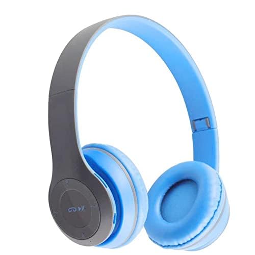p47 wireless portable gaming bluetooth headset (blue)