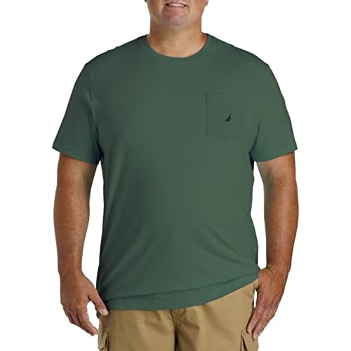 Nautica Men’s Solid Crew Neck Short-Sleeve Pocket T-Shirt