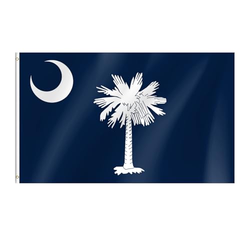 South Carolina Flag 3x5 South Carolina SC State Flags with Brass Grommets Ideal for Party Parades Sports Events Outdoor Decorations