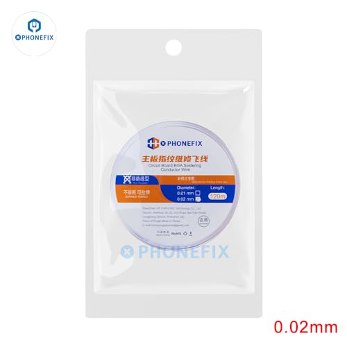 Diyphone VC512- FX-9 NON INSULATED 0.02Mm 200M Phone Motherboard Soldering Jump Wire Pure Copper Non-Insulated Conductor Wire thumb #7