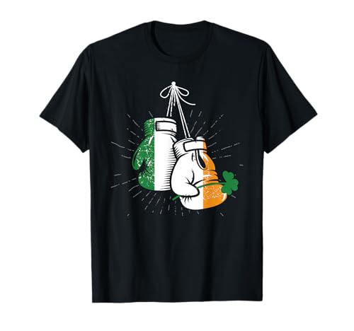 Ireland flag shamrock irish boxing gloves