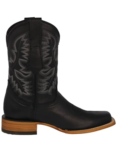 Texas Legacy Mens Black Western Cowboy Boots Rodeo Wear Leather Rodeo Toe Botas2