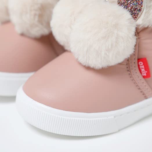 Toddler Girls Winter Fur Lining Snow Ankle Boots Animal4