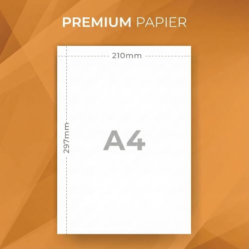 druckerpapier a4, weiß, 80 g/m², 500 Stück | Kopierpapier Premium für Tintenstrahl, Laserdrucker und Kopierer, perfekt hochweiß, den Heim- und Bürogebrauch