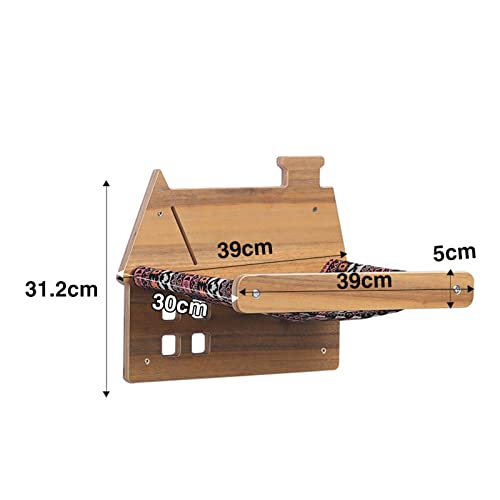 Katzen Kletterwand,Inkl Katzen Hängematte zur Wandmontage & 2 *Kletterstufe , Kratzbäume und Sitzstangen zum Schlafen, Spielen, Klettern und Faulenzen – Modernes Katzenbett und Möbel - Image 3