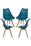 Regalos Miguel - Packs Sillas Comedor - Pack 4 Sillas Synk Basic - Verde Azulado