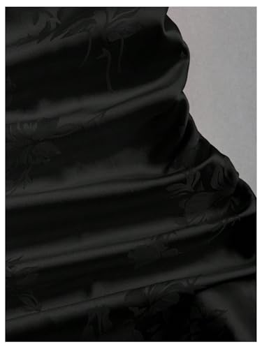 Image of Floerns Women's Spaghetti Strap Cowl Neck Long Slip Satin Silk Midi Dress