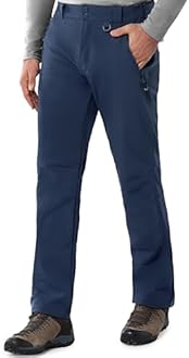 33,000ft Men's Winter Snow Ski Fleece Lined Pants Warm Waterproof Softshell Insulated for Snowboard Outdoor Work Hiking