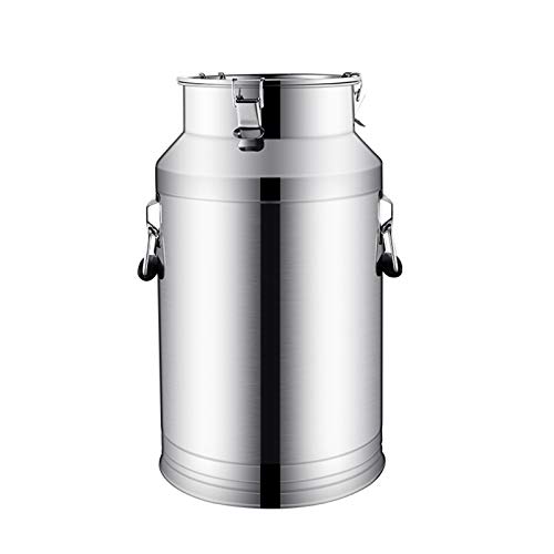 Stainless Steel Milk Transport Cans Wine Pail Bucket with Sealed Lid for Liquid Storage 42L Capacity (42l)