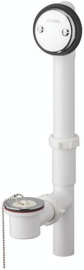 for Gerber 41-590, G0041590 Gerber Classics PVC Chain & Stopper Drain for Standard Tub Chrome Replaces Parts