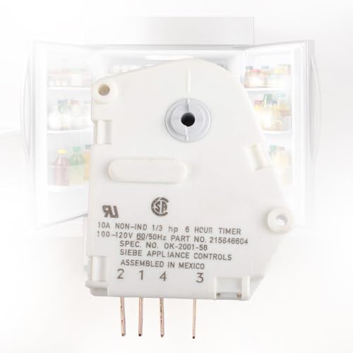 AP2592907 Refrigerators Defrost Timer for Frigidaire,120V 6 Hour 21 Minutes 215846604 Timer Fits Fridge and Freezers by Ketofa
