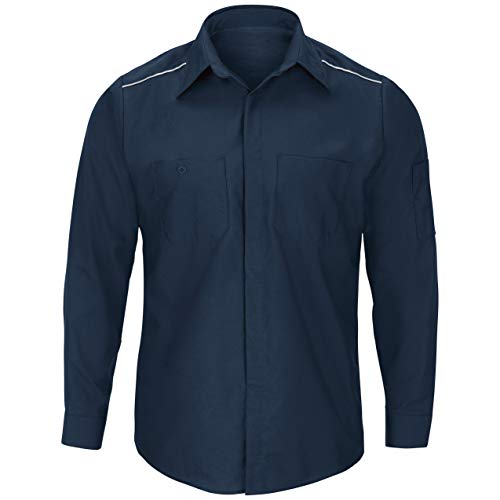 Red Kap Men's Long Sleeve Pro Airflow Work Shirt, Navy, 2XL