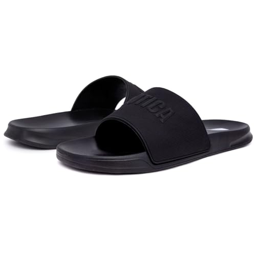 Image of Nautica Men's Open Toe Slide Sandals - Comfortable Indoor & Outdoor Shower Slippers