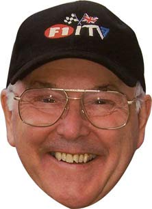 FoxyPrinting Murray Walker Formula1 Celebrity Cardboard Party Face Mask Fancy Dress