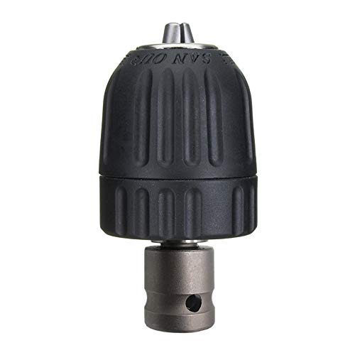 Yakamoz 0.8-10mm Keyless Drill Chuck Quick Change Converter Conversion Tool with 1/2 Inch Socket Square Female Adapter for Air Impact Wrench | 1/32" - 3/8" Capacity by YAKAMOZ - Image 2