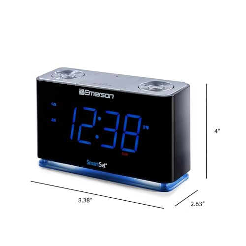 image for Emerson CKS1507 Smartset Radio Alarm Clock, 1.4