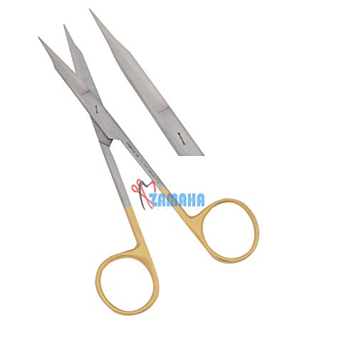 Zamaha-UK - Goldman Fox Scissors TC Insert with Serration, Straight, 13 cm, Fine Scissors, Dental Scissors ZAMAHA UK
