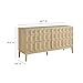 Modway Samos 62 Inch Retro Modern Sideboard with Storage in Hickory - Geometric Door Design Buffet Cabinet for Dining Room, Hallway, Living Room - Media Console Stand for Wall-Mounted TVs