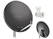 Produktbild Opticum X80 Satelliten-Antenne 80 cm, Stahl - anthrazit, incl. 2 Mastbefestigungsschellen + Twin LNB LTP-04H