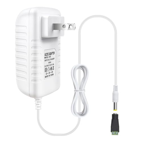 Image of 12V Power Supply, 12 Volt 3A 36W DC Power Supply, White LED Power Adapter, AC 110V to 12V Wall Mounted Transformer Plug for LED Strip Lights with 5.5 /2.1 DC Female Connector