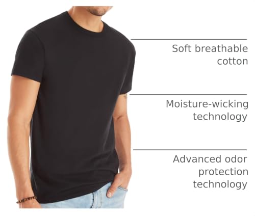 Image of Hanes Men's Undershirt Packs, Stay-Tucked Soft Cotton Undershirts, Best Undershirts for Men, White /Black /Asstd Multipacks