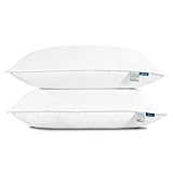 CozyLux Standard/Queen Bed Pillows for Sleeping Set of 2, 100% Breathable Cotton Cover, Hotel...