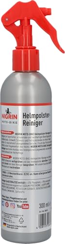 NIGRIN MOTO-BIKE Helmpolster-Reiniger für Motorrad, kein Ausbau des Helm-Innenpolsters, 300 ml, Weiß