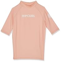 Rip Curl Girl's Classic Surf Long Sleeve Rash Vest, Peach, Age 14 Years