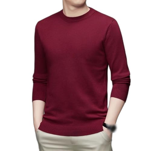 Men's High Neck Long Sleeved Solid Color Sweater Soft Warm and Comfortable Top