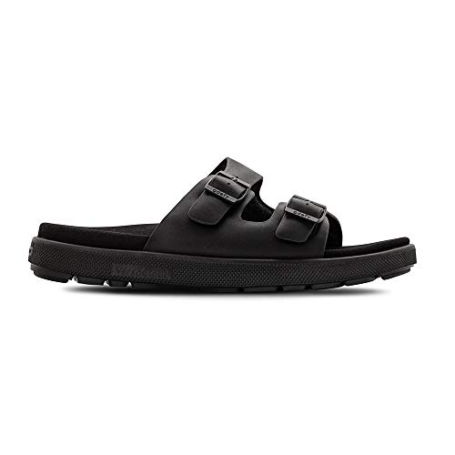 Gravity Defyer Men's G-Defy Heston Leather Sandal - VersoCloud Multi-Density Shock Absorbing Stress Recovery Slides2