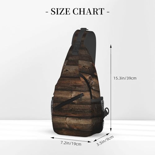 Mochila bandolera sling negra para deporte y hiking miniatura 4