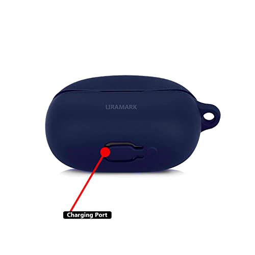 Image of LIRAMARK Shockproof Protective Silicone 360 Cover Case with Buckle Designed for Anker Soundcore R100 (Midnight Blue)