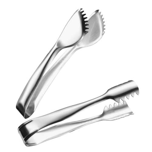 Ipetboom 2pièces Pince à Glaçons Pinces à Steak Design Simple Et Robuste Pour Barbecue Pique- Et Cuisine Familiale