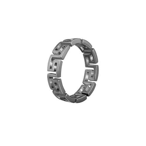 Image of GIVA 925 Silver Black Rhodium Conqueror Ring For Him,Fixed Size | Gifts for Mens and Boys| With Certificate of Authenticity and 925 Stamp | 6 Months Warranty