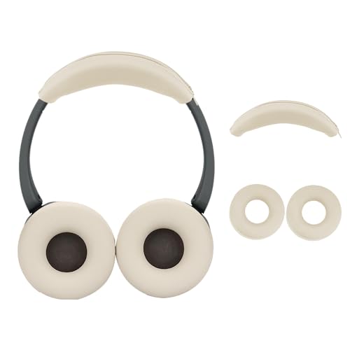 ソニー(SONY) ワイヤレスヘッドホン WH-CH520 対応イヤーカップ カバー +ヘッドカバ クッション 2 in 1【HUKWIMO】 音漏れ防止 PUレザー 劣化防止 防塵 落下防止 傷防止 水洗い可能 頑丈 洗える ー付き 2個セット [オフホ