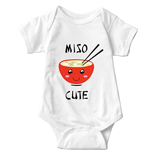 Image of listery Funny Baby Clothes Miso Cute Bodysuit Miso Cute Infant Baby Anime Newborn Unisex Romper