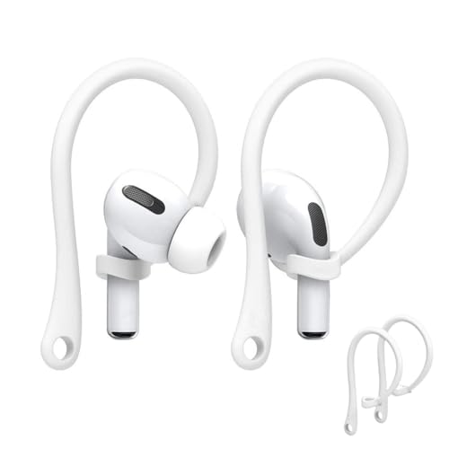 SIRLOMU 2 paia di ganci auricolari sportivi, accessori per cuffie Bluetooth, adatti per la corsa e lo sport, compatibili con diverse cuffie Bluetooth (bianco)