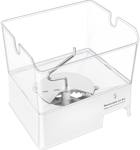 Upgraded WPW10347093 Refrigerator Ice Bucket Compatible with KitchenAid Whirlpool Ice Maker Replacement, Whirlpool Removable Ice Bin W10347100 W10347093 WRF736SDAM14 WRF736SDAM13 Maytag Ice Maker Tray