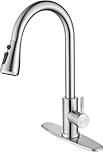 TEKXDD Kitchen Faucet with Pull-Down Sprayer|360° Rotation, 304 Stainless Steel, Suitable for Kitchens, Laundries, etc.
