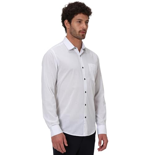 Image of MUFTI Men's Printed Slim Fit Cotton Casual Shirt with Spread Collar & Full Sleeve(Also Available in Plus Size) |Cotton Casual Shirt for Men | Casual Shirt for Men