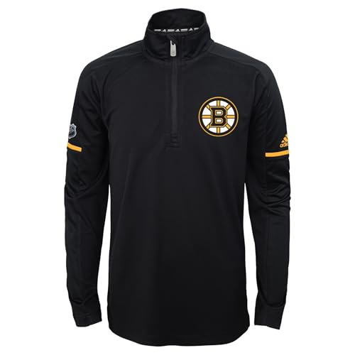 Outerstuff NHL Boys Youth Long Sleeve Quarter Zip Jacket - Boston Bruins, Large (14-16)