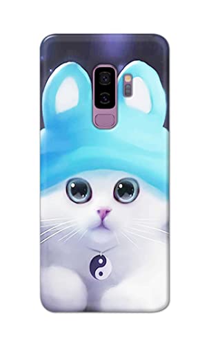 Image of Chinese Cutie Kitten Cat Big Eyes Lovely Girl Ears Hard Back Case Cover for Samsung Galaxy S9 Plus, G965F, G965F /DS, G965U, G965W, G9650 Back Cover -(J5) VNS2221