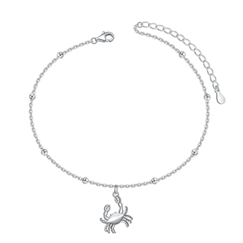Image of S925 Sterling Silver Anklet for Women Adjustable Plus Foot Ankle Bracelet