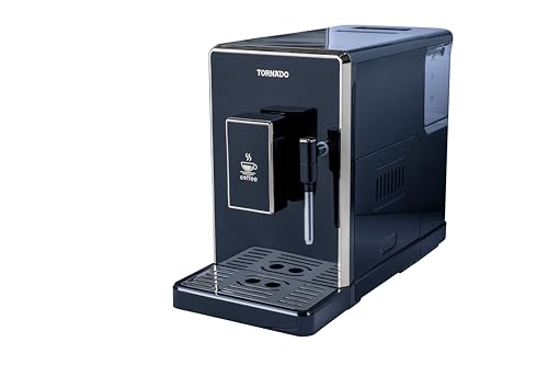 SFD EUROPE TORNADO TCM-9008A-GS, Cafetera Espresso Automática, Molinillo Integrado, Café en Grano, Negro