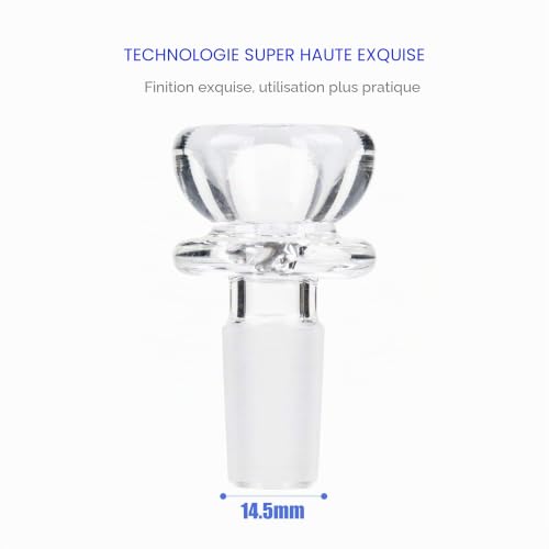 REANICE Lot de 3 bong en verre Tête 14,5 mm Adaptateur tête de tabac 14 mm – vue 2
